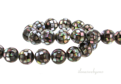 Donkere Abalone kralen 12 mm