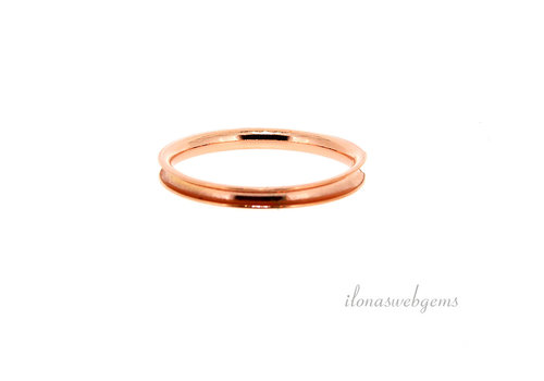 Basisring aus Rosé-Vermeil, ca. 1,50 mm x 18,5 mm