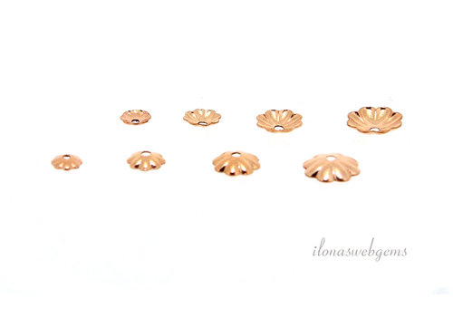 Rosé  gefüllte Perlenkappe ca. 5 mm