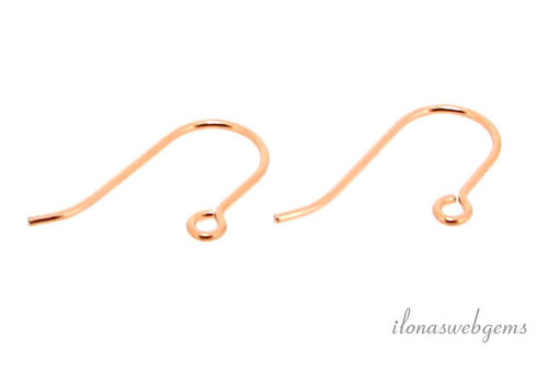 1 pair of 14k/20 Rose Gold Filled earwires approx. 18mm