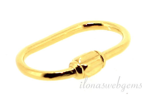 Vermeil decoratieve schakel ca. 12x20mm