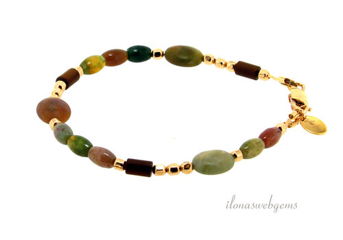 Inspiration: bracelet Indian Agate- Goldfilled