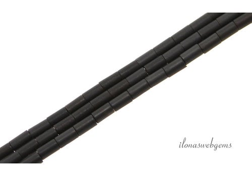 Hematiet kralen buiskraal zwart ca.5x3mm
