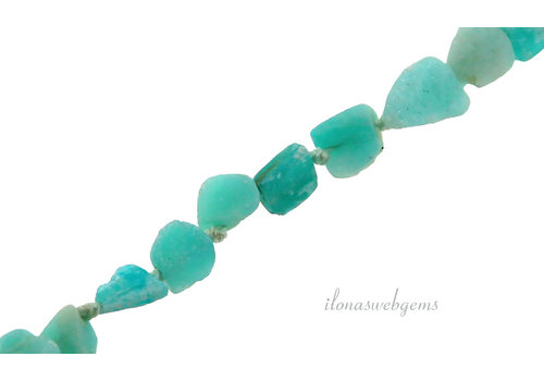 Amazonite beads rough ranging from about 6 to 10mm