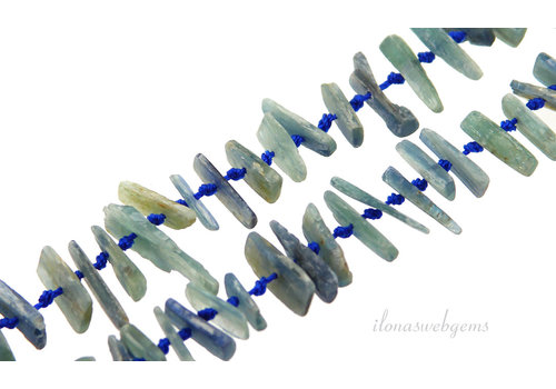 Kyanite beads rough varying from approx. 13 x 4mm