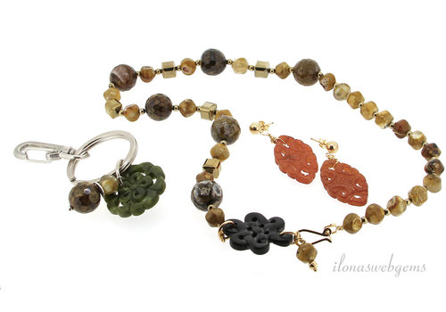 Inspiration: Fire Agate Necklace Earrings and Keychain