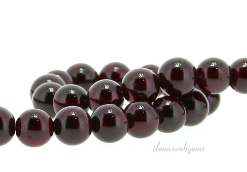 Dark Garnet beads A quality round about 8mm