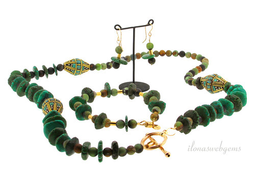 Inspiration: Howlite with Tibetan brass