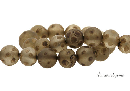 Zijderoute Crystal kralen rond met polkadot