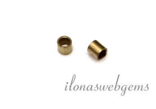 14/20 Gold filled knijpkraaltjes buis ca. 3x2mm