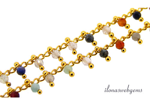 10 cm Messing-Turmalinkette