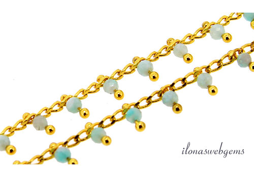 10 cm Brass chain Amazonite