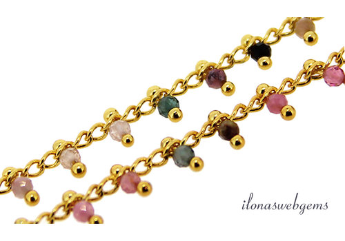 10 cm Messingkette Turmalin