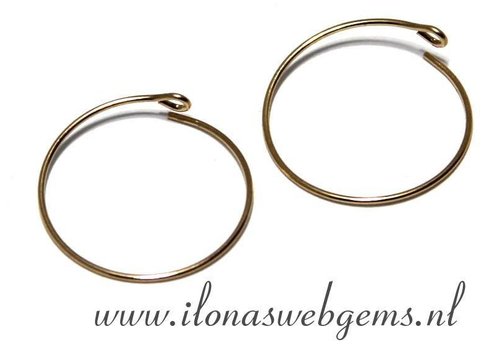 1 pair 14/20 Goldfilled hoop earrings 25mm
