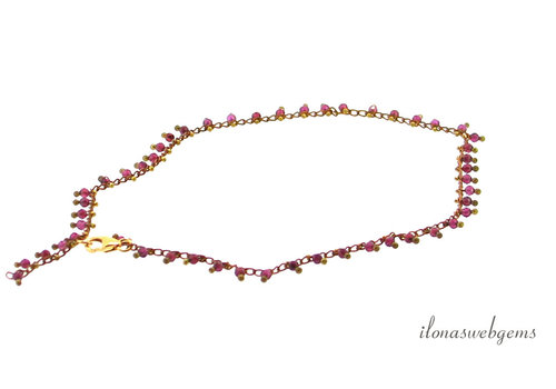 Inspiration Fußkettchen aus Messing mit rosa Turmalin