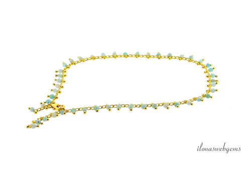 Inspiration Brass anklet with Amazonite