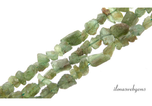 Green Apatite beads ascending and descending about 9x8x5mm