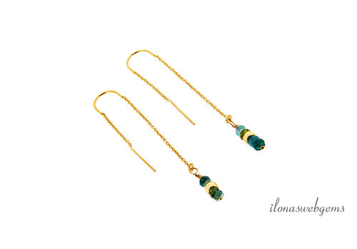 Inspiration: Apatite pull through earrings