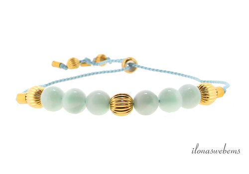 Inspiration: Green Angelite bracelet on Nylon thread