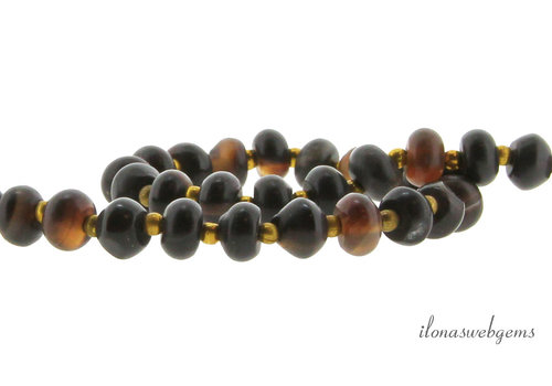 Agate beads roundel about 7x4mm