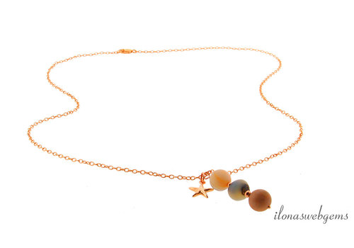Inspiratie: Collier Rose Gold Filled schakel met Suleimani Agaat
