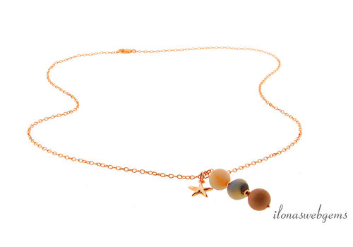 Inspiration: Necklace Rose Gold Filled Link with Suleimani Agate