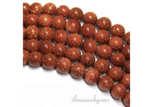 Goldstone beads gold round approx. 4mm