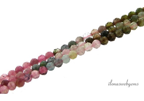 Tourmaline beads faceted around 2mm A quality