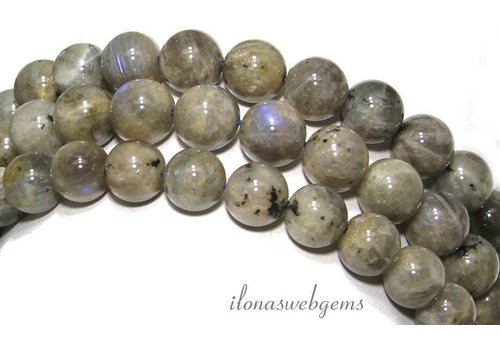 Labradorite beads with inclusions around approx. 6mm