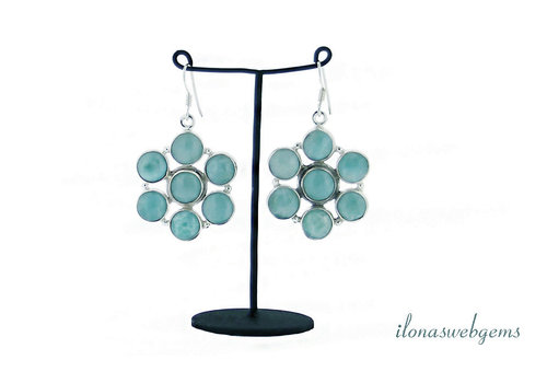 Larimar-Ohrringe Sterlingsilber 925