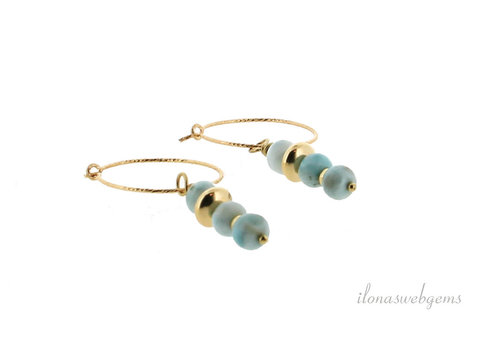 Larimar-Goldfilled Creoles