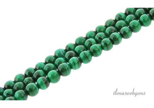 Malachite beads round approx. 6mm
