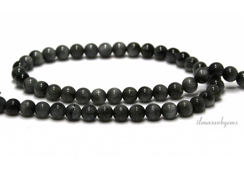 Eagle eye beads round approx. 6-7mm AA quality