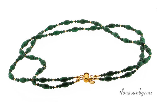 Inspiratie: Collier met Malachiet en 14/20 Gold Filled Spacer
