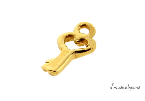 Vermeil charm key approx. 10x6mm
