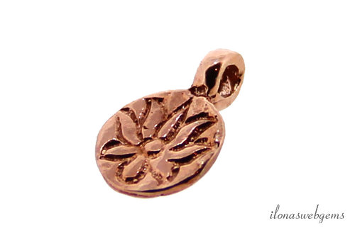 Rose Vermeil charm with flower about 12x8mm