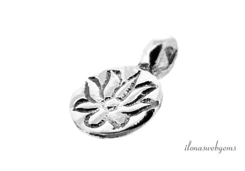 Sterlin Silver charm with flower about 12x8mm