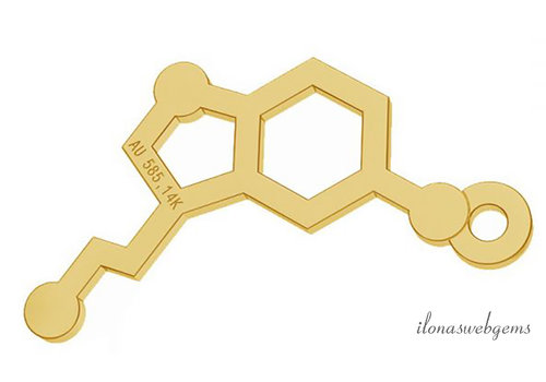 14krt gouden  hanger Serotonine formule