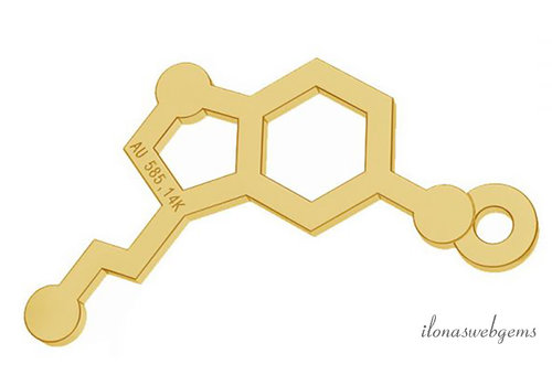 Anhänger aus 14 kt Gold Serotonin-Formel