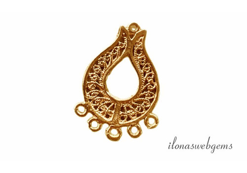 Rosé Vermeil chandelier ca. 28x18mm