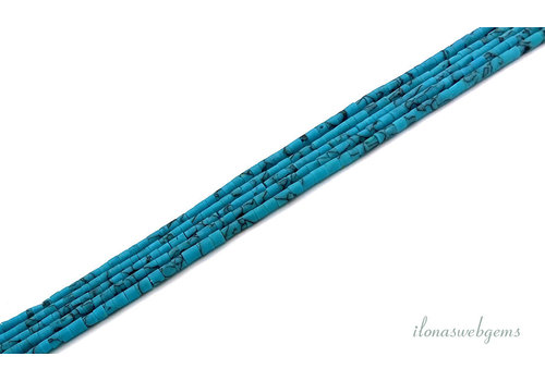 Tibetaanse Howliet blauw mini's 'turquoise' ca. 2mm