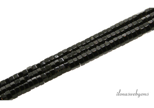 Hematite beads mini hexagon about 2x1mm