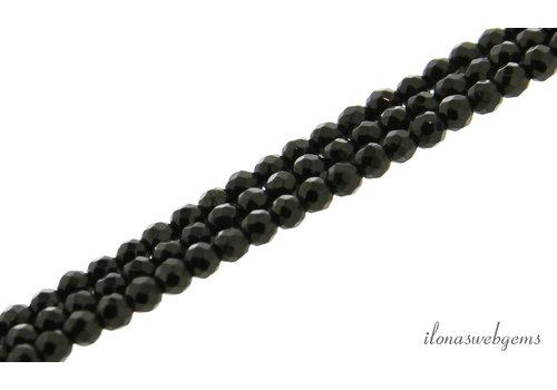 Hämatitperlen rund facettiert ca. 2mm