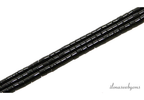 Hematite beads tube bead black about 1.5x1.5mm