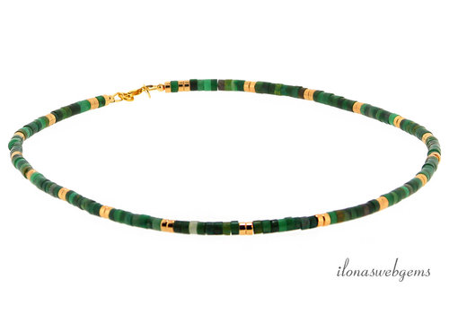 Inspiration: Necklace Hematite Jade Heishi