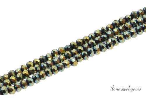 Hämatit-Perlen Mini blau glitzern ca. 2x1mm