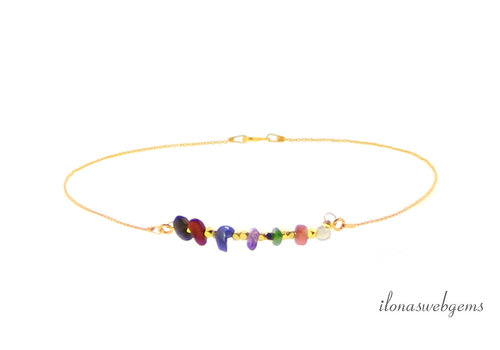 Inspiration: Split Gemstones-Vermeil Necklace