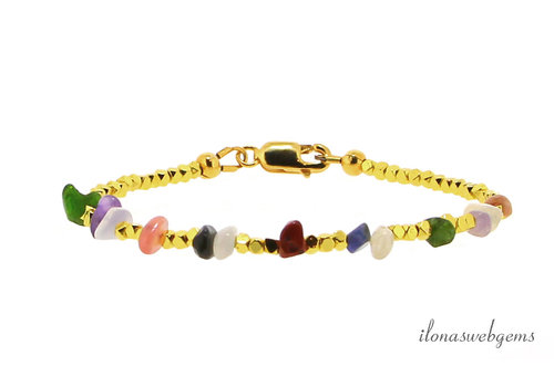 Inspiration: Split Gemstones-Hematite Vermeil bracelet
