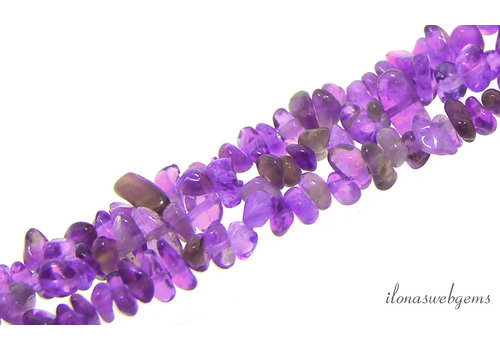 Amethyst beads split fine about 3-5mm