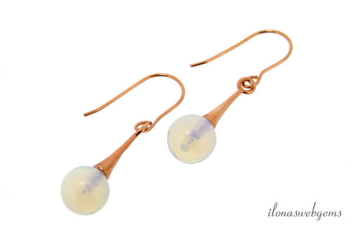 Rosé Vermeil Bail earwires with Opalite